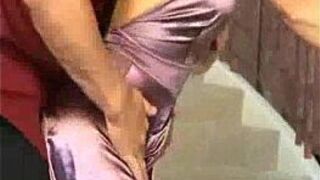 Sex on stairs Big Tits porn video