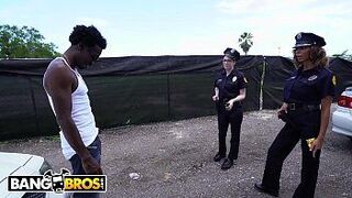 BANGBROS - Lucky Suspect Gets Tangled Up With Some Super Sexy Female Cops porn video
